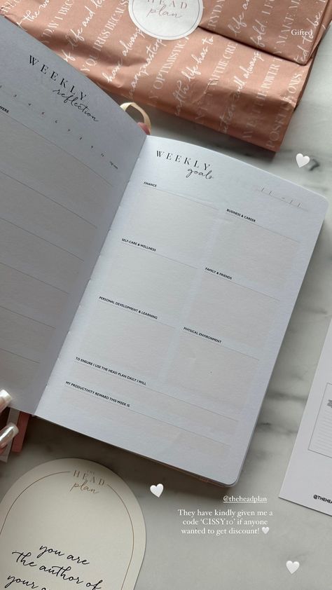 The Head Plan Journal🤍   #journal #journaling #theheadplan #goals #aesthetic #wellness The Head Plan Journal, Wellness Journal Aesthetic, Plan Journal, October Morning, Aesthetic Wellness, Instagram Story Ads, Goals Aesthetic, Wellness Journal, Peaceful Mind