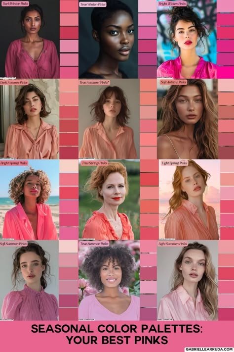 Soft Spring Color Palette Outfits, Warm Pink Color Palette, Soft Summer Lipstick Colors, Soft Autumn Outfit Ideas, Dark Autumn Lipstick, Autumn Lipstick Colors, True Spring Color Palette Outfits, Soft Summer Pink, Light Summer Color Palette Outfits