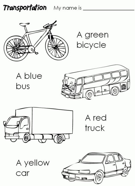 Transportation Preschool Activities, Coloring Worksheets For Kindergarten, Transportation Theme Preschool, Kindergarten Coloring, Number Worksheets Kindergarten, Transportation Worksheet, Airplane Coloring Pages, Transportation Unit, Welcome To Kindergarten