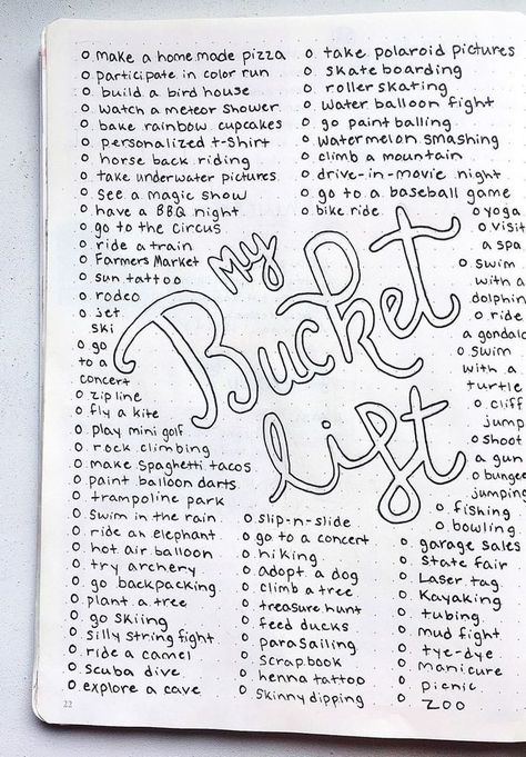 Things I Love About Him, Summer Bucket List For Teens, Halloween Bucket List, Bucket List Journal, Bullet Journal Ideas Templates, Journal Inspiration Writing, The Obsession, Bulletin Journal Ideas, My Bucket List