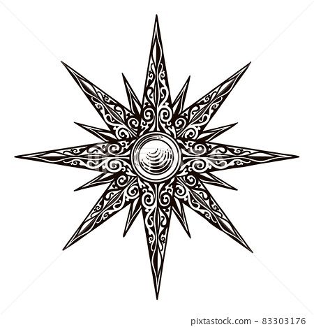 Star Sun Old Vintage Style Engraved Compass Rose Compass Star, Compass Drawing, Compass Rose Tattoo, Tattoo Star, Body Ideas, Engraved Compass, Compass Rose, Ink Ideas, Star Tattoos