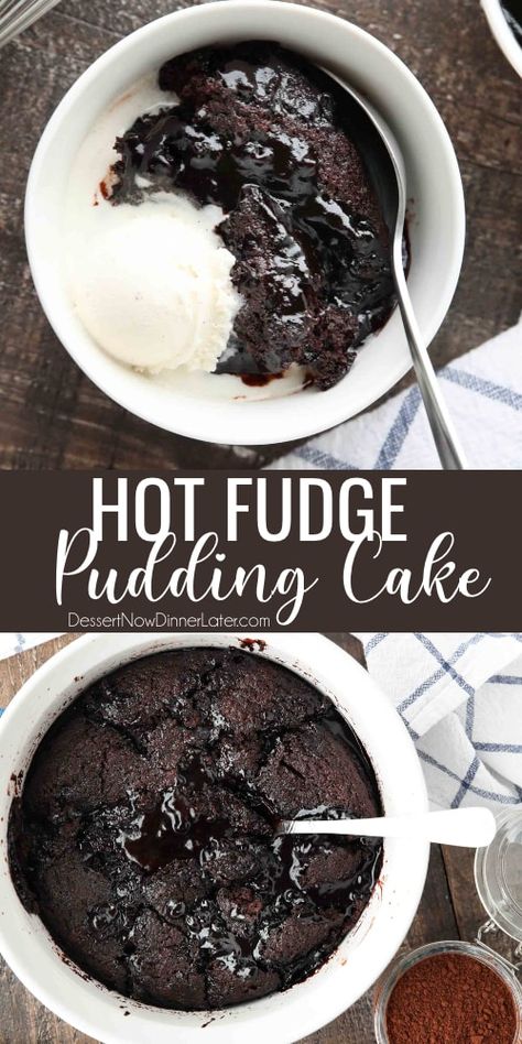 Pudding Sauce, Hot Fudge Pudding Cake, Hot Fudge Pudding, Fudge Pudding Cake, Fudge Pudding, Hot Fudge Cake, Fudge Dessert, Self Saucing Pudding, Hot Desserts