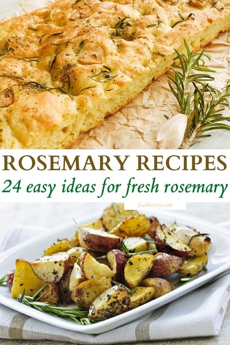 Rosemary In Recipes, Fresh Rosemary Recipes Dinners, Rosemary Food Recipes, Fresh Rosemary Uses Recipe, Cooking With Fresh Herbs Recipes, How To Use Fresh Rosemary, Ways To Use Rosemary, Dinner With Rosemary, Rosemary And Thyme Recipes