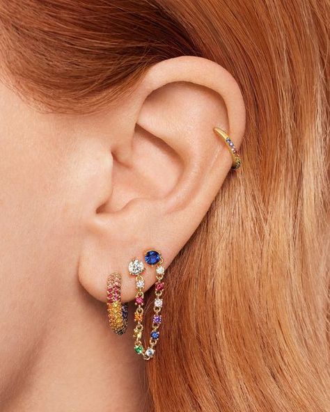 Rowan on Instagram: "Shine bright with this colorful stack 🌈✨ Shop holiday new arrivals on heyrowan.com 🌟 #heyrowan" Colorful Ear Stack, Earring Stack, Wedding Earring, Ear Stack, Colorful Wedding, Rainbow Earrings, Shine Bright, Ear Cuff, New Arrivals