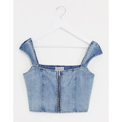 Denim Crop Top, Denim Corset, Corset Crop Top, Cropped Tops, Saved Items, Overall Shorts, Nice Tops, Must Haves, Camisole Top