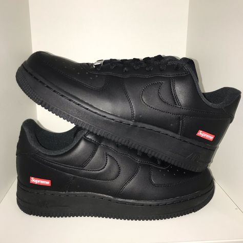 Black Supreme, Air Force Sneakers, Nike Air Force Sneaker, Nike Air Force, Air Force, Nike Air, Sneakers Nike, Force, Nike