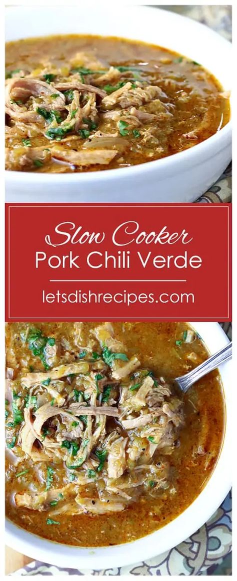 Pork Chili Verde Recipe, Chili Verde Sauce, Slow Cooker Chili Verde, Pork Chili Verde, Chili Verde Recipe, Chili Pork, Chili Verde Pork, Green Chili Pork, Slow Cooker Mexican Chicken