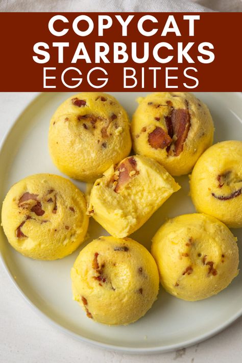 Copycat Starbucks Egg Bites Air Fryer, Starbucks Egg Bites Recipe Air Fryer, Instapot Eggs, Low Carb Egg Bites, Starbucks Sous Vide Egg Bites, Copycat Starbucks Egg Bites, Starbucks Egg Bites Recipe, Sous Vide Egg Bites, Dirty Keto