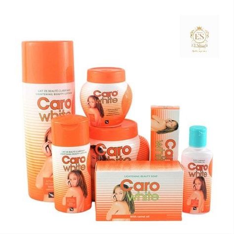 Caro White package is a formula rich in B-carotene and vitamin A and E in order to make your skin light, manageable, and satin-smooth. Its components and active principles are specifically analyzed to deep-nourish your skin, protect it and give you a feeling of well-being. Best Lightening Cream, Caro White, Skin Lightening Cream, Bleaching Cream, Skin Care Packaging, Lightening Creams, Skin Care System, Beauty Packaging, Whitening Cream