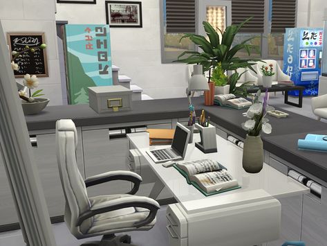 The Sims Resource - Shipping Company // no CC The Sims 4 Office Cc, Sims 4 Office Building, Sims 4 Office, Sims 4 No Cc, Lotes The Sims 4, Sims Ideas, Sims 4 Build, Shipping Company, The Sims Resource