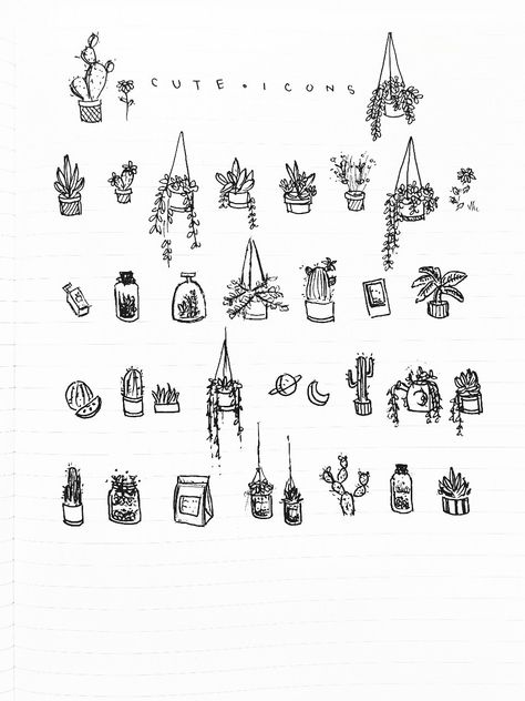 Doodles Summer, Tattoo Diy, Plant Doodle, Bujo Doodles, Sketch Note, Illustration Tattoo, Doodle Inspiration, Diy Tattoo, Bujo Inspiration