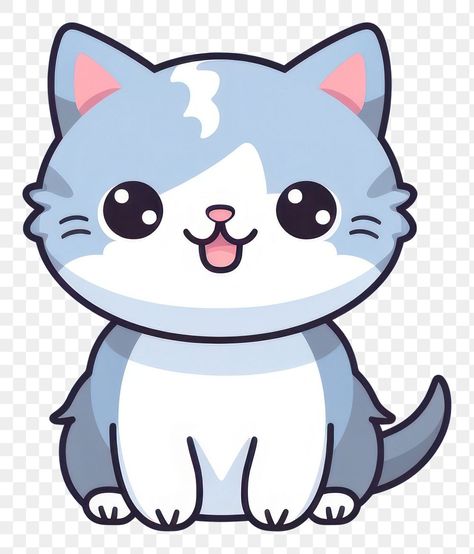 Aesthetic Pngs, Kitten Illustration, Cartoon Kitten, Chubby Cat, Blue Png, Png Elements, Cartoon Eyes, Cartoon Cartoon, Awesome Designs