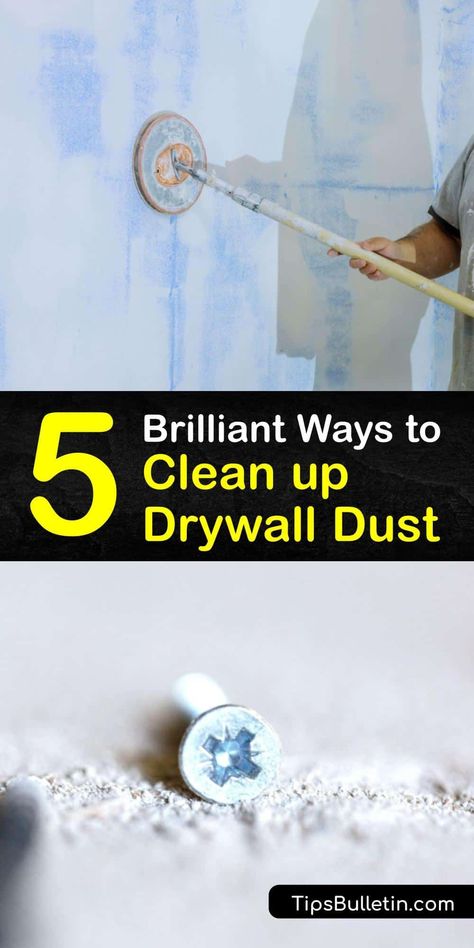 After sanding a joint compound, fine dust particles land on the floor and baseboards. To clean up drywall, utilize a shop vac, damp cloth, and a box fan. After you remodel, vacuuming is one of the best ways to remove dust. #howto #clean #drywall #dust Hanging Drywall, Sand Floor, Sheet Rock, Drywall Mud, Cleaning Wood Floors, Plank Ceiling, Cleaning Advice, Best Cleaner, Clean Sheets