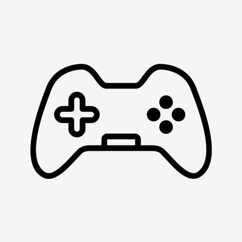 Simple Controller Drawing, Video Game Controller Drawing, Control Drawing, Controller Drawing, Game Controller Art, Games Icon, App Ikon, Pola Tato, Zestaw Ikon