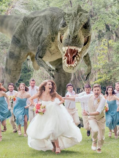 the most hilarious wedding photos to have in your wedding day Dinosaur Wedding, Funny Wedding Photos, Boda Mexicana, Photo Couple, Wedding Humor, Wedding Pics, Fun Wedding, Belle Photo, Wedding Pictures