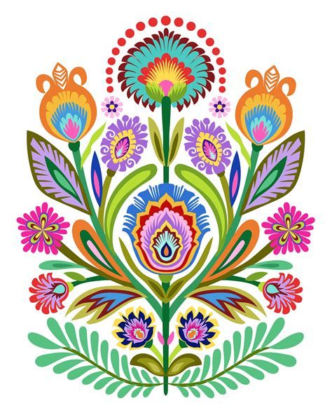 Arte Folk, Polish Folk Art, Polish Folk, Folk Art Flowers, Folk Design, Scandinavian Folk Art, Art Populaire, Art Flowers, Folk Art Painting