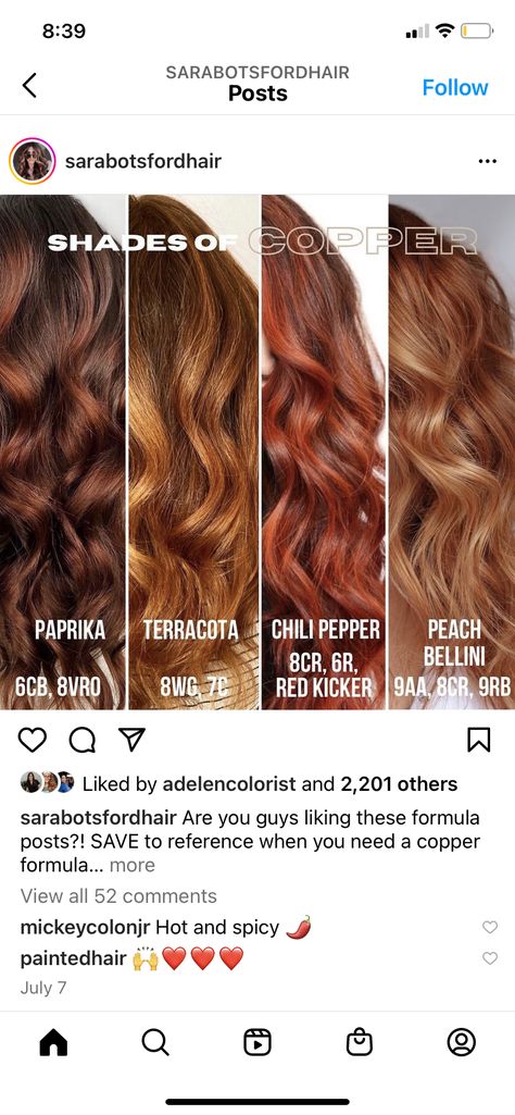 Copper Strawberry Blonde, Red Hair Formulas, Copper Hair Brunette, Hair Color Copper, Light Auburn Hair Color, Hair Color For Brunettes 2023, Cowboy Copper Hair, Brunette Fall Hair, Light Auburn Hair