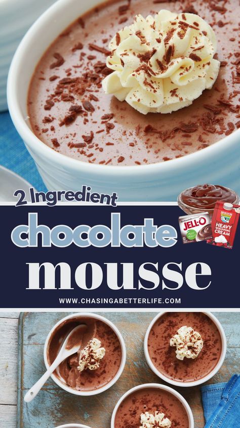 Indulge your sweet tooth with this heavenly 2-ingredient mousse recipe! Silky smooth and bursting with flavor, it's the perfect treat for any occasion. Try it now! 🍨👌 #MousseRecipe #EasyDesserts #ChocolateLovers 2 Ingredient Mousse, Crepes Filling, Sugar Free Pudding, Making Cakes, Berry Compote, Elegant Desserts, Cookies N Cream Cookies, Community Support, Mousse Recipes