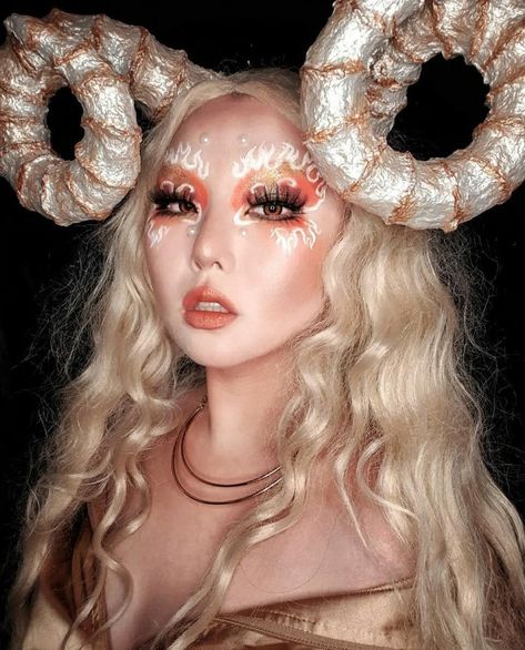 Aries Halloween Costume, Aries Photoshoot Ideas, Aries Costume, Aries Photoshoot, Aries Makeup, Mars Aries, Aries Star Sign, Aries Women, Aries Aesthetic