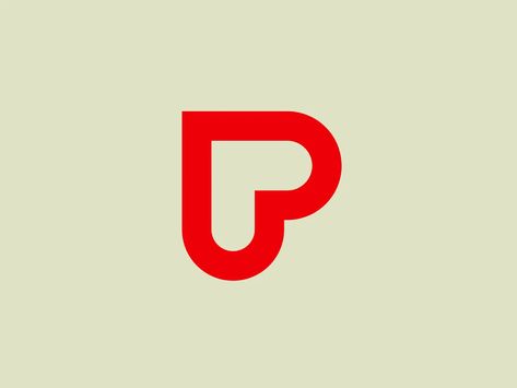 Letter P Logo / Red Logo / Modern Logo / Media Logo / GoPlay... P Letter Design, P Letter Logo, Letter P Logo, P Logo Design, Vertical Logo, P Letter, P Logo, Examples Of Logos, Modern Sans Serif Fonts