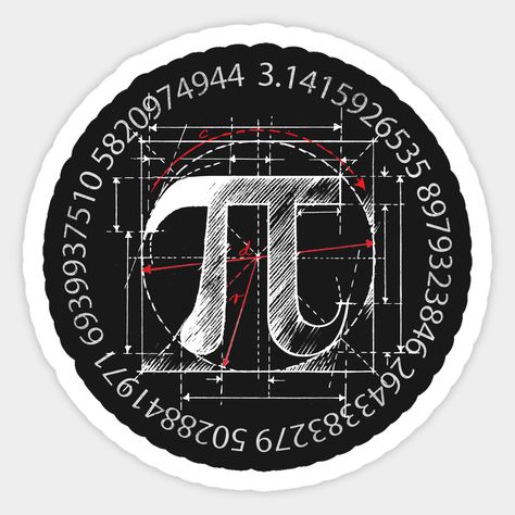 Physics Symbols, Stickers Laptop Ideas, Physics Stickers, Pi Logo, Pi Sign, Math Stickers, Pi Design, Pi Number, Pi Art