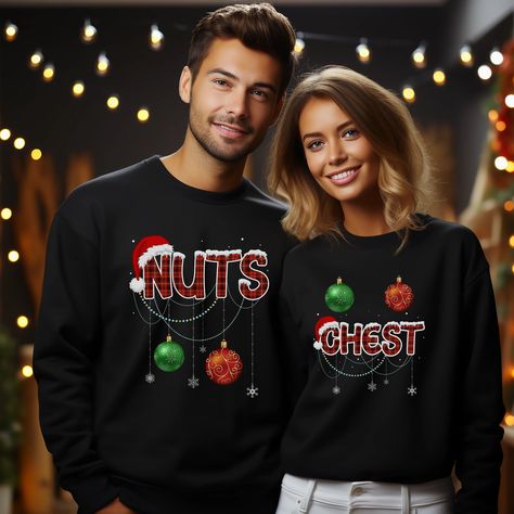 Couple Christmas Sweaters, Mens Ugly Christmas Sweater, Couples Christmas, Christmas Gifts For Husband, Matching Sweatshirts, Matching Couple Shirts, Meme Design, Christmas Gifts For Boyfriend, Matching Tees