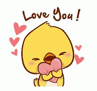 Pio Chick GIF - Pio Chick - Discover & Share GIFs Gif Animation, Sticker Cute, Gif, Love You, Chicken, Yellow, Funny