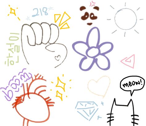 Seventeen Doodle Art, Seventeen Doodle, Note Doodles, Homescreen Layout, Layout Ideas, Cute Doodles, Doodle Art, Seventeen, Doodles