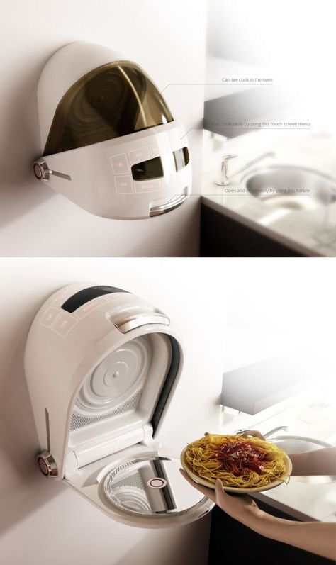 Mounted Microwave, Compact Microwave, Modern Kitchen Appliances, Tiny Living Space, Small Kitchens, 인물 드로잉, Minimalist Interior Design, Yanko Design, Space Saving Furniture