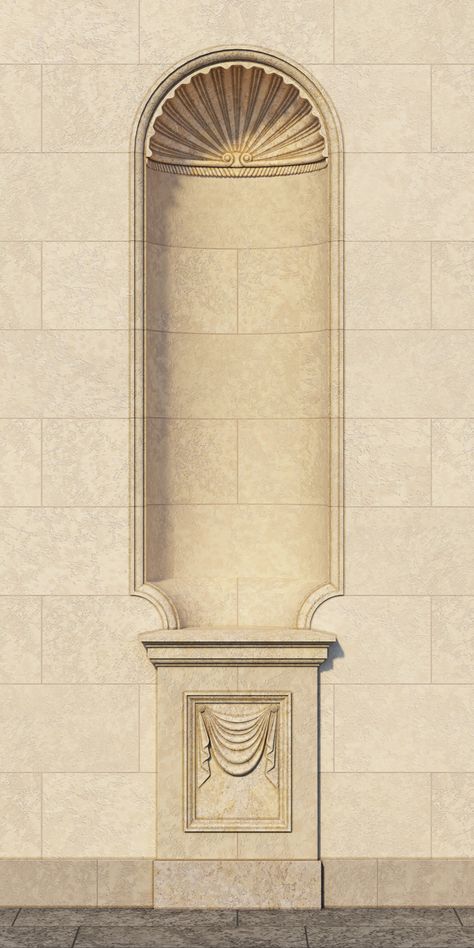 White Wall Paneling, Wall Niche, Architecture Design Drawing, Architecture Drawing Art, Classic Architecture, Classical Style, Classical Architecture, Ancient Architecture, Historical Architecture