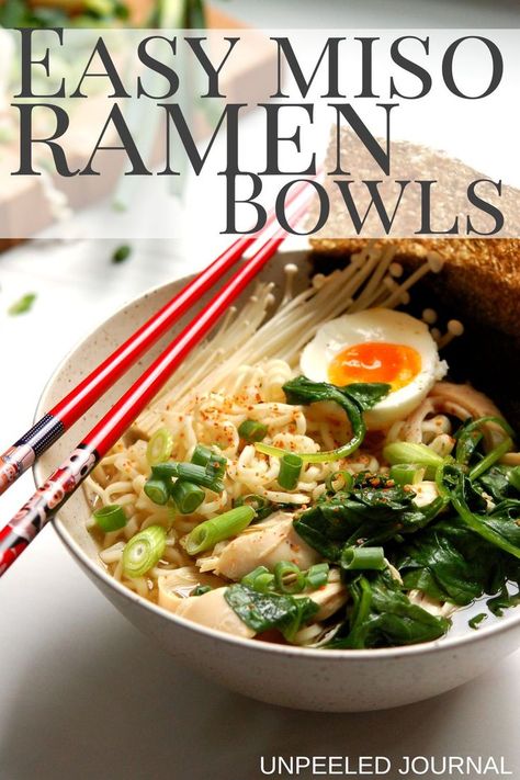 miso ramen recipe easy Miso Ramen Broth Recipe, Miso Ramen Broth, Ramen Broth Recipe, Chicken Ramen Noodle Recipes, Chicken Ramen Recipe, Ramen Toppings, Ramen Recipes Easy, Ramen Egg, Miso Chicken