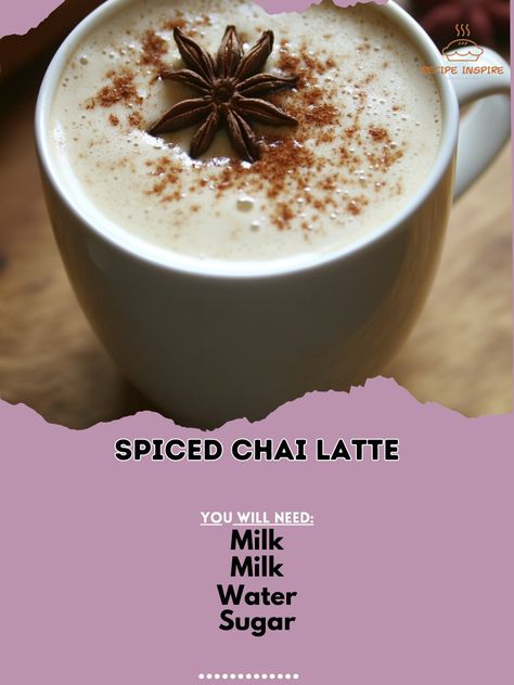 Warm up with this cozy Spiced Chai Latte, perfect for chilly days and sweet moments! 🍂❤️ #ChaiLove Spiced Chai Latte Ingredients: Water (2 cups) Black tea bags (2) Milk (1 cup) Sugar (2 tbsp) Ground cinnamon (1/2 tsp) Ground ginger (1/4 tsp) Ground cardamom (1/4 tsp) Vanilla extract (1 tsp) Instructions: Boil water and steep tea bags for 5 minutes. Remove tea bags and stir in milk, sugar, and spices. Heat until warm, then add vanilla. Froth if desired and serve hot! ☕✨ This Spiced Chai La... Ashwagandha Powder Uses, Ashwagandha Recipes Herbal Teas, Ashwagandha Root Powder Recipes, Ashwagandha Drink Recipes, How To Take Ashwagandha Powder, Ashwagandha Tea Recipe, How To Use Ashwagandha Powder, Ashwagandha Powder Recipes, Ashwagandha Drink