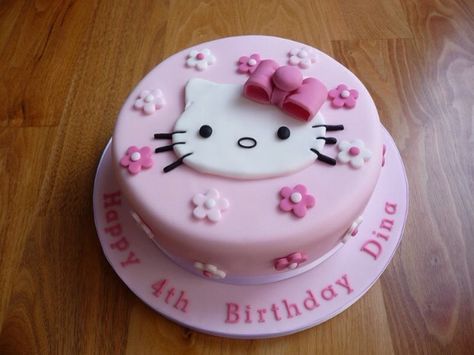 Simple Hello Kitty Cake Hello Kitty Torte, Birthday Cake Models, Gökkuşaği Pasta, Tort Hello Kitty, Bolo Da Hello Kitty, Bolo Hello Kitty, Kitty Birthday Cake, Mousse Au Chocolat Torte, Hello Kitty Birthday Cake