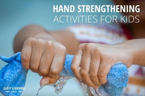 squeezing hands Self Help Activities For Preschoolers, Hand Strengthening Activities For Kids, Prewriting Activities, Hand Strengthening Activities, Early Learning Ideas, Hand Muscles, Occupational Therapy Kids, Hand Strengthening, Preschool Fine Motor Activities