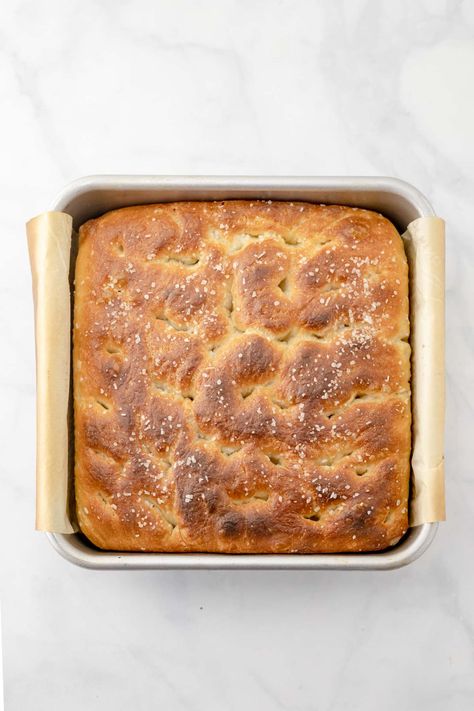 Small Batch Focaccia, Small Batch Bread, Easy Focaccia Bread Recipe, Foccacia Bread, Focaccia Bread Recipe, Small Batch Baking, Focaccia Recipe, Savoury Recipes, No Knead Bread