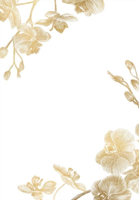 Orchid Wedding Invitations, Orchids Wedding, مشروعات العلوم, Wedding Invitation Background, Gold Orchid, Free Wedding Invitations, Flower Graphic Design, Orchid Wedding, Invitation Background