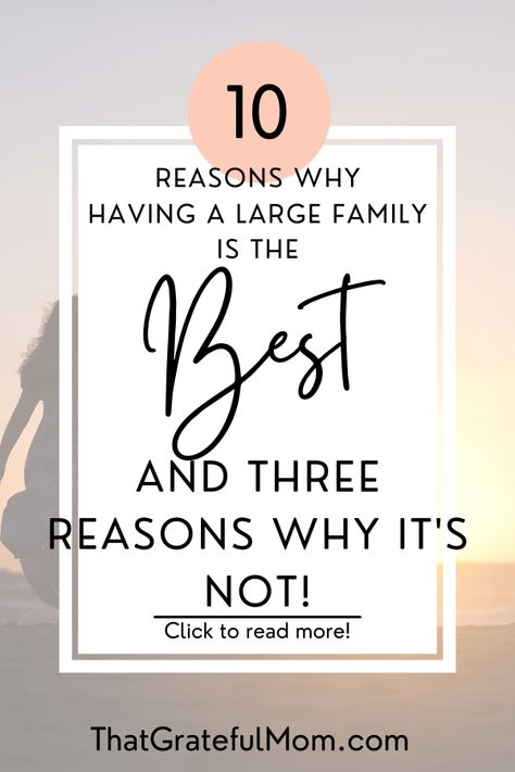 Having a large family has been our biggest blessing, but that doesn't mean there aren't difficulties. Click to read why we love it! Large Families, Child Loss, Kids Growing Up, Mom Tips, Trying To Conceive, Baby Crying, How To Protect Yourself, Stay At Home Mom, Large Family