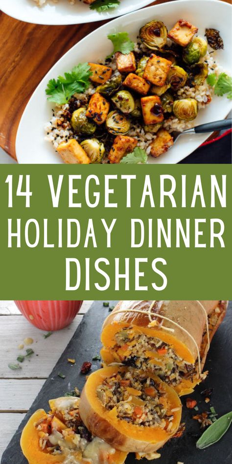 Vegetarian Recipes For Thanksgiving, Yummy Side Dishes, Vegetarian Thanksgiving Sides, Vegetarian Turkey, Thanksgiving Entree, Dishes For Thanksgiving, Vegetarian Christmas Dinner, Vegetarian Christmas Recipes, Vegetarian Holiday Recipes