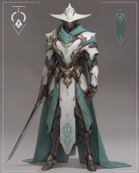 Destiny Concept Art Character Design, Destiny Armor Concept Art, Armor Designs Fantasy Art, Sci Fi Armour, Scifi Knight, Armor Concept Design, Stylized Character Concept Art, Knight Armor Design Male, Sci Fi Knight