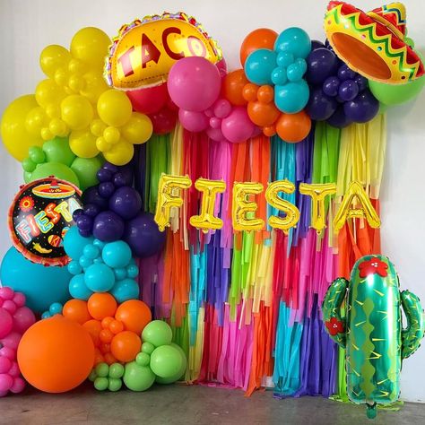 PRICES MAY VARY. 132 Pieces Total:18 latex balloons(12 in), 60 latex balloons(10 in),42 latex balloons(5 in),4pcs Mexican Foil Balloons,6 pcs letter Foil Balloons,1 pcs balloon strip, 1 pc roll glue dots. High-quality materials: All balloons are made of natural latex, thick and strong, non-toxic and harmless. All materials are made of high-quality, safe, very durable, non-toxic and reusable materials. Simple decoration: using the tools we provide, making Mexican Fiesta balloon garland kits is ve Loteria Balloon Garland, Hispanic Heritage Balloon Arch, Sweet 16 Fiesta Theme, Mexican Balloon Garland, 50th Fiesta Birthday Party, Mexican Balloon Arch, Fiesta Balloon Arch, Fiesta Party Backdrop, Mexican Themed Birthday Party