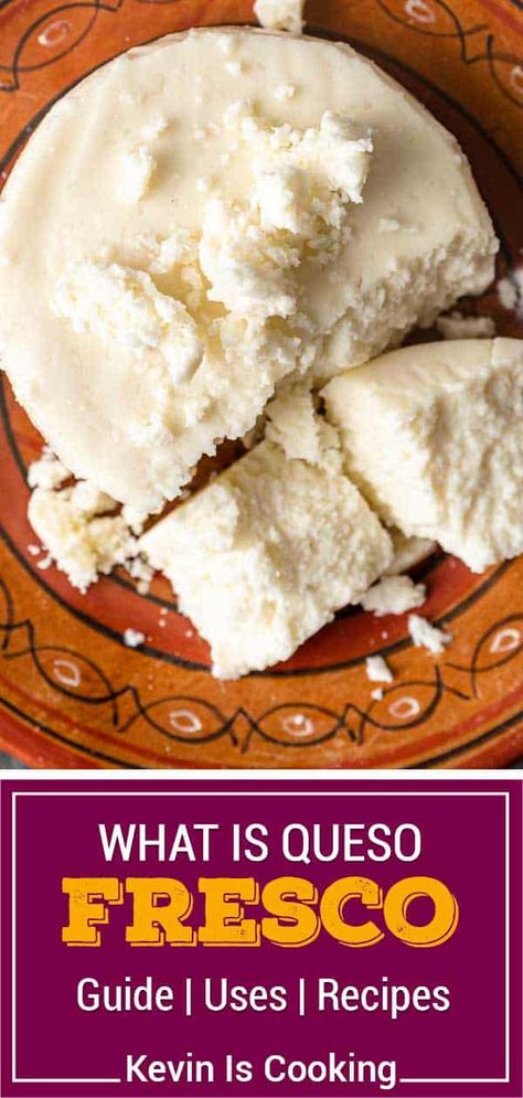 Queso Fresco is a fresh, crumbly, and light white Mexican cheese. Learn more about this tasty ingredient and the different ways to use it! What To Do With Queso Fresco, Authentic Queso Blanco, Quest Fresco Cheese Dip, Uses For Queso Fresco Cheese, Queso Dip With Queso Fresco, Queso Fresco Recipe Dips, Queso Fresco Dip Recipe, Queso Fresco Pasta, Mexican Crumble Cheese Recipes