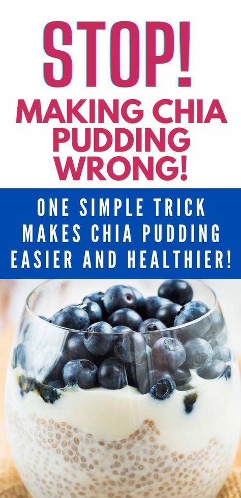 Are you tired of slimy chia seeds getting stuck in your teeth? Waiting for hours until your chia seed is ready to eat? Blending your chia pudding to try to get a decent texture? No more! This simple hack makes the BEST chia pudding ready in minutes! And no more chia seeds stuck in your teeth! Better yet? It makes it easier for your body to absorb the chia seeds' nutrients. Win Win! Chia Seed Recipes For Diabetics, Smooth Chia Seed Pudding, Chia Seed Diet Recipes, Are Chia Seeds Good For You, Chia Seed Pudding With Protein Shake, Chia Seed Pudding No Milk, Blue Chia Seed Pudding, Single Serve Chia Pudding, Chia Seed For Weight Loose