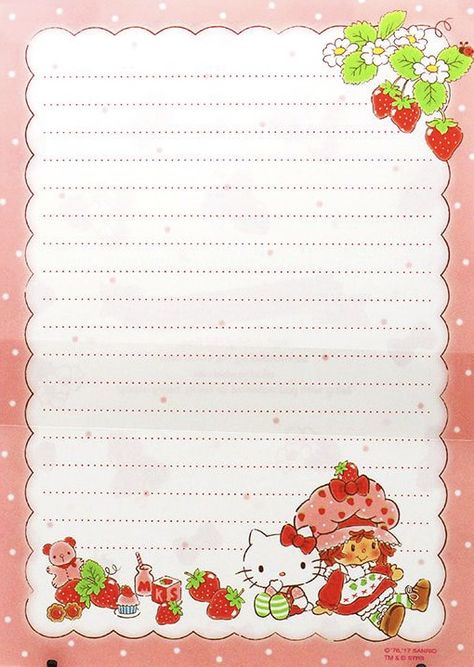 Kertas Binder, Memo Pad Design, Hello Kitty Printables, Writing Paper Printable Stationery, Note Writing Paper, Hello Kitty Crafts, Writing Paper Printable, Memo Paper, Mia 3