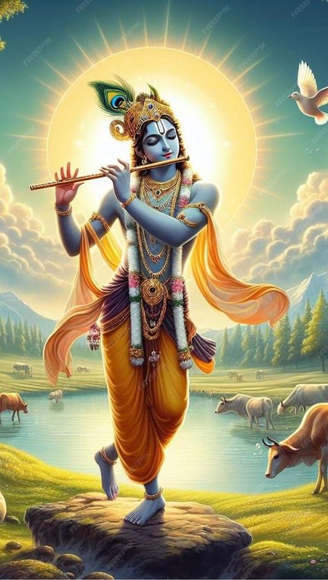 Krishna Sudama, Lord Rama Images, Krishna Flute, Shree Krishna Wallpapers, 4k Wallpaper For Mobile, Radha Krishna Quotes, Lord Krishna Hd Wallpaper, Peace Illustration, Lord Krishna Wallpapers