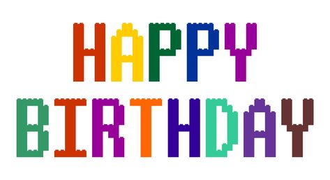 Lego Birthday Banner, Minecraft Font, Lego Football, Lego Font, Lego Words, Lego Letters, Birthday Font, Happy Birthday Font, Learn Letters