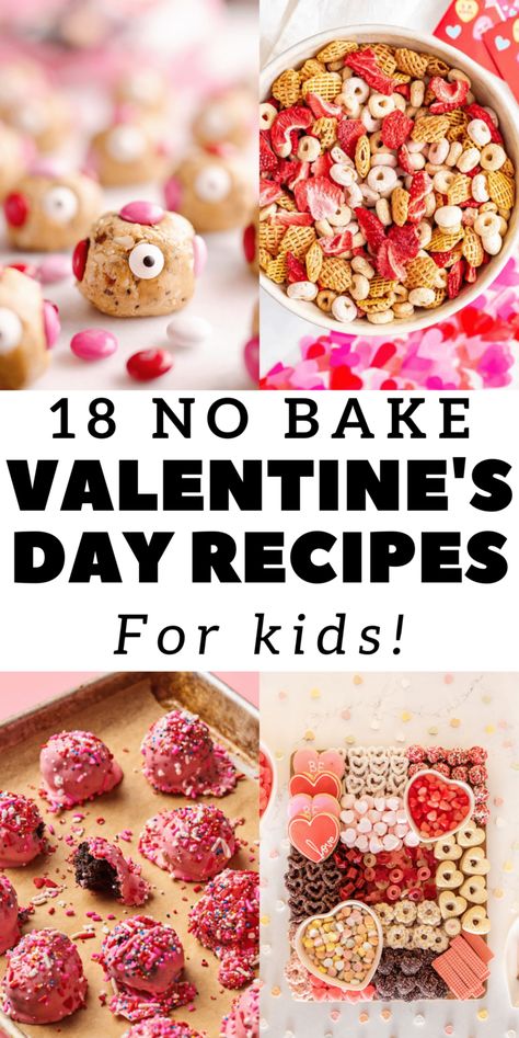 these 18 no bake Valentine's day recipes for kids are the most fun thing to do this holiday season. Create new memories around awesome recipes that you will cherish forever! The post 18 No Bake Valentine’s Day Recipes for kids appeared first on Lifestyle of a Foodie. Valentines Treats, Valentine's Day Treats, Valentines Snacks, Healthy Valentines, Valentines Baking, Romantic Meals, Valentine Desserts, Valentines Day Desserts, Valentines Day Dinner