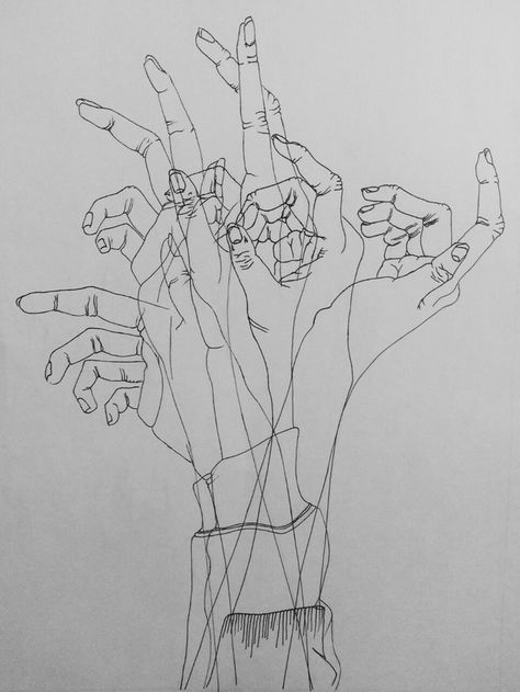 Overlapping Hand Contours Contour Line Drawing, Contour Drawing, Arte Inspo, Arte Sketchbook, A Level Art, Life Drawing, A Drawing, Line Drawing, Art Lessons