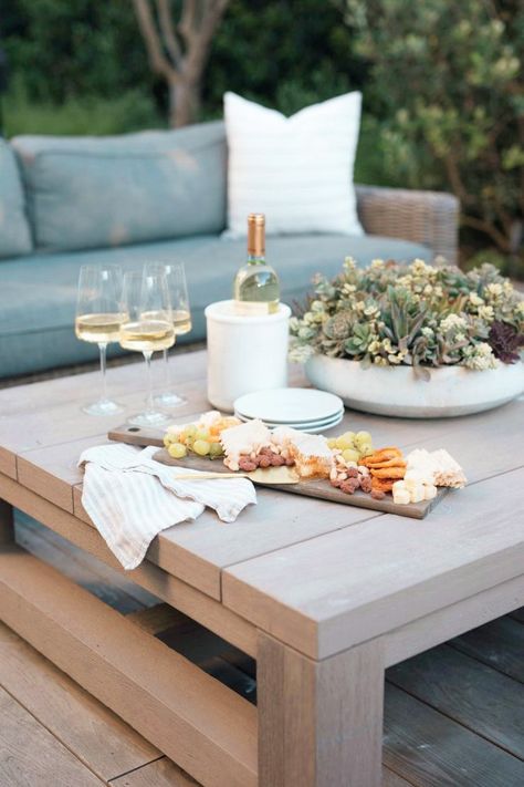 Amber Lewis Outdoor Patio, Backyard Styling Ideas, Modern Backyard Decor, Patio Food Ideas, Outdoor Patio Styling, Outdoor Patio Lounge Ideas, Small Back Porch Ideas On A Budget, Patio Mood Board, Patio Party Ideas Outdoor