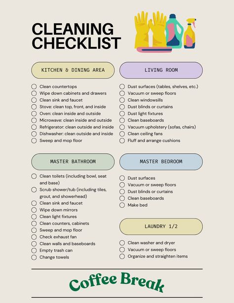 A house cleaning checklist is an essential tool to keep your home spotless and organized. From making beds and wiping down surfaces to deep-cleaning appliances and organizing closets, this comprehensive checklist helps you stay on top of your cleaning routine effortlessly.  THIS IS A PDF Clean Bedding, Speed Cleaning Checklist, Basic House, Cleaning Checklist Template, Cleaning Supplies List, Deep Cleaning Hacks, Cleaning Faucets, Easy Cleaning Hacks, House Cleaning Checklist