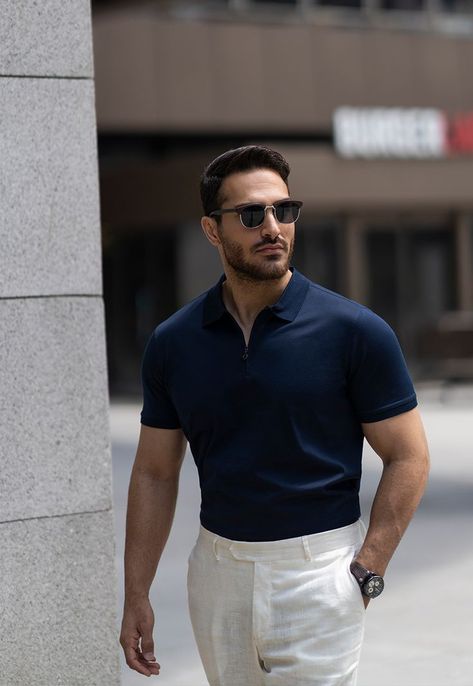 Classy Men Outfits Gentleman Style, Polo Outfit Men, Italian Mens Fashion, Men's Business Outfits, Blazer Outfits Men, Polo Outfit, Mens Fashion Work, Classy Outfits Men, Mens Casual Outfits Summer